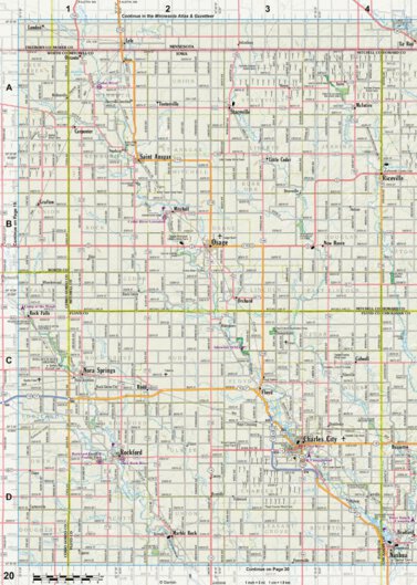 Garmin Iowa Atlas & Gazetteer Page 20 digital map