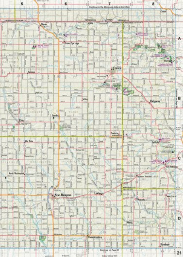 Garmin Iowa Atlas & Gazetteer Page 21 digital map