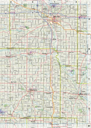 Garmin Iowa Atlas & Gazetteer Page 51 digital map