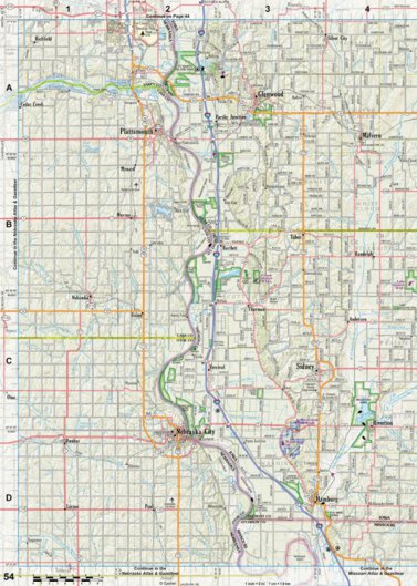 Garmin Iowa Atlas & Gazetteer Page 54 digital map
