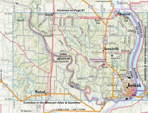 Garmin Iowa Atlas & Gazetteer Page 62 Inset digital map