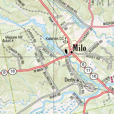 Maine Atlas & Gazetteer Map 32 Preview 3