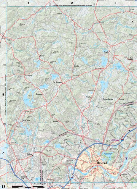 Massachusetts Atlas & Gazetteer Page 18 Preview 1