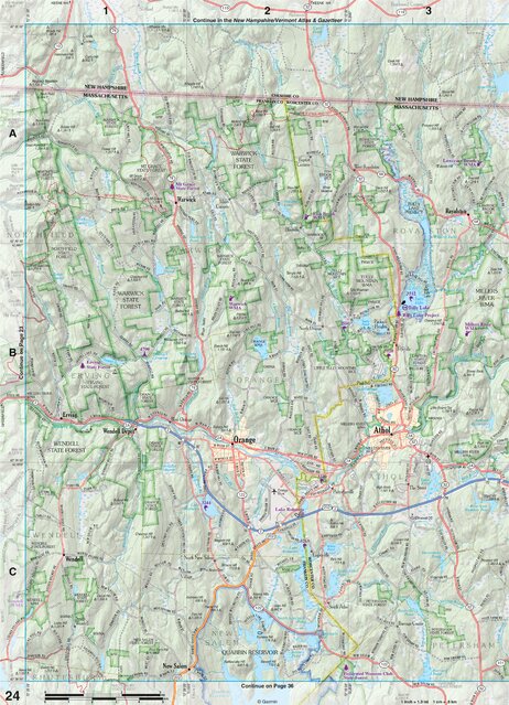 Massachusetts Atlas & Gazetteer Page 24 Preview 1