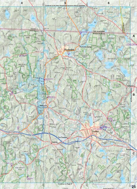 Massachusetts Atlas & Gazetteer Page 25 Preview 1