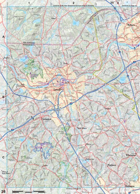 Massachusetts Atlas & Gazetteer Page 27 Preview 1