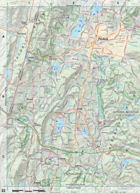 Massachusetts Atlas & Gazetteer Page 32 Preview 1