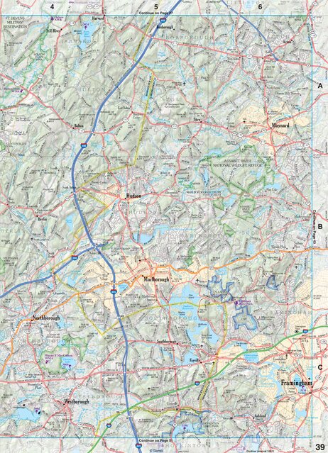 Massachusetts Atlas & Gazetteer Page 37 Preview 1