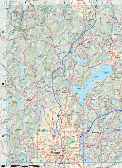 Massachusetts Atlas & Gazetteer Page 38 Preview 1