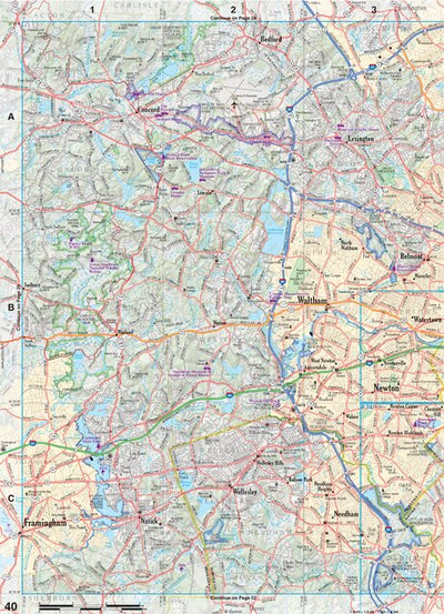 Massachusetts Atlas & Gazetteer Page 40 Preview 1