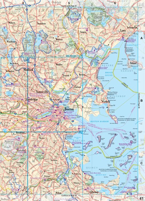 Massachusetts Atlas & Gazetteer Page 43 Preview 1