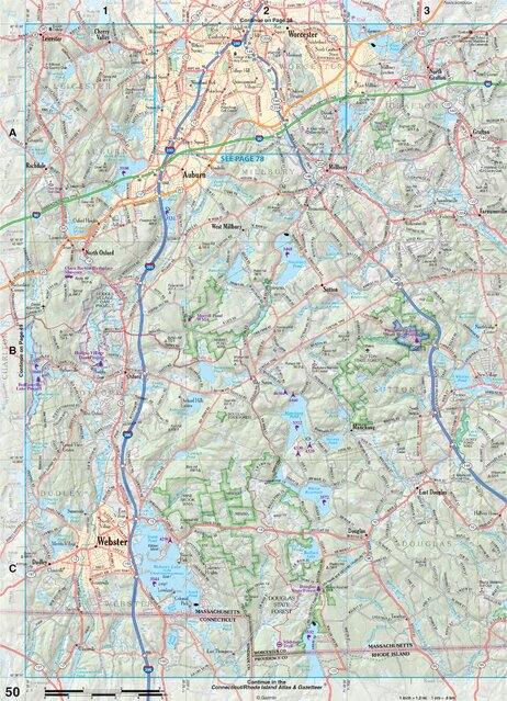 Massachusetts Atlas & Gazetteer Page 49 Preview 1
