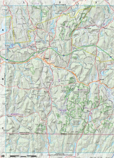 Massachusetts Atlas & Gazetteer Page 50 Preview 1