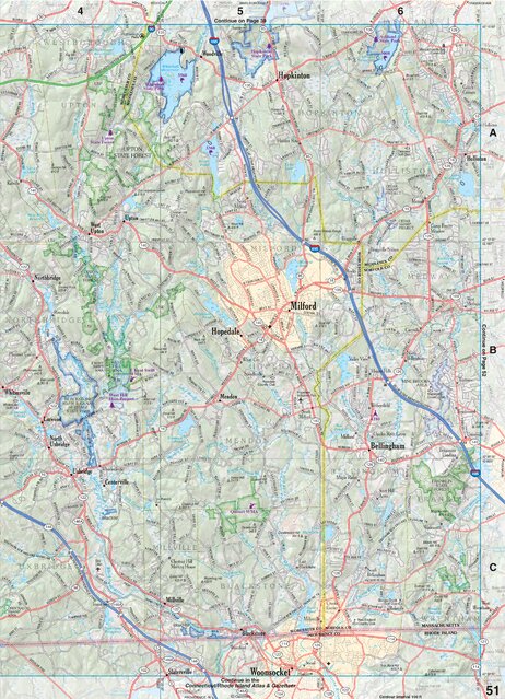 Massachusetts Atlas & Gazetteer Page 51 Preview 1