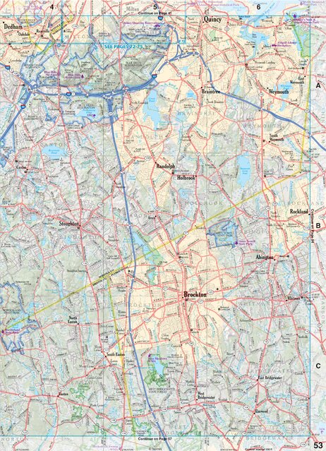 Massachusetts Atlas & Gazetteer Page 52 Preview 1