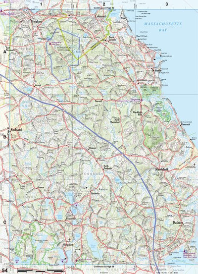 Massachusetts Atlas & Gazetteer Page 53 Preview 1