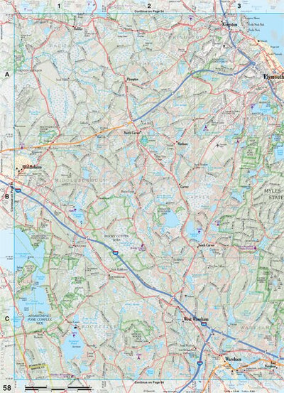 Massachusetts Atlas & Gazetteer Page 57 Preview 1