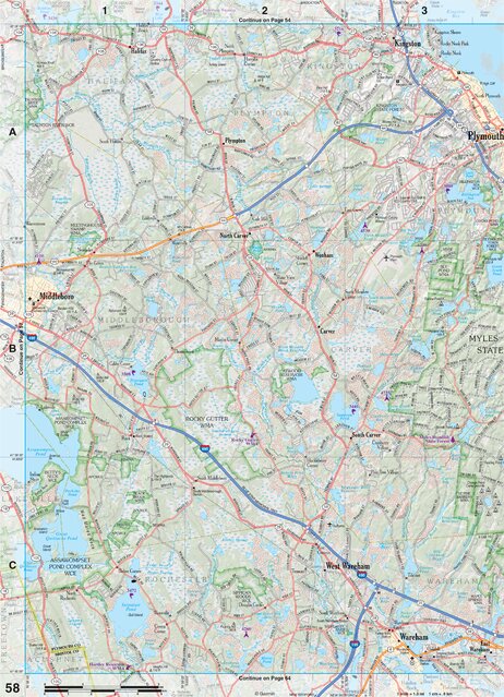 Massachusetts Atlas & Gazetteer Page 57 Preview 1