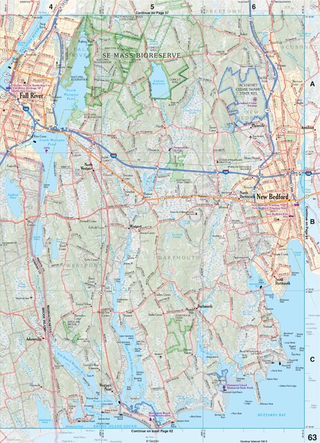 Massachusetts Atlas & Gazetteer Page 62 Preview 1