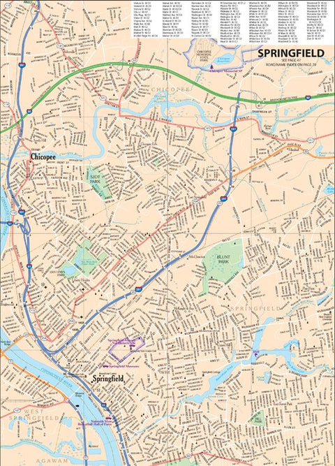 Massachusetts Atlas & Gazetteer- Springfield Preview 1