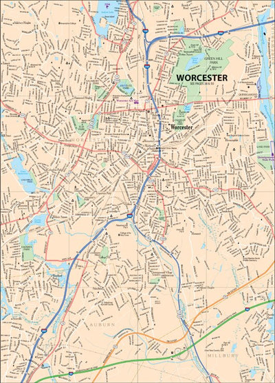 Massachusetts Atlas & Gazetteer- Worcester Preview 1
