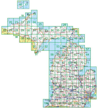 Michigan Atlas & Gazetteer Overview Map Preview 1