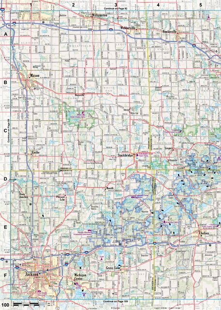 Michigan Atlas & Gazetteer Page 100 Preview 1