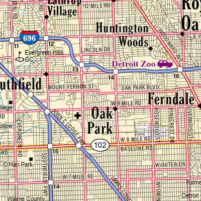 Michigan Atlas & Gazetteer Page 102 Preview 2