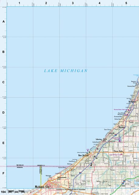 Michigan Atlas & Gazetteer Page 104 Preview 1