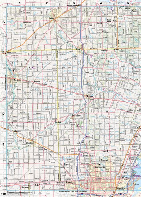 Michigan Atlas & Gazetteer Page 110 Preview 1