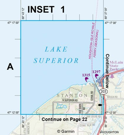 Michigan Atlas & Gazetteer Page 18 Inset Preview 1