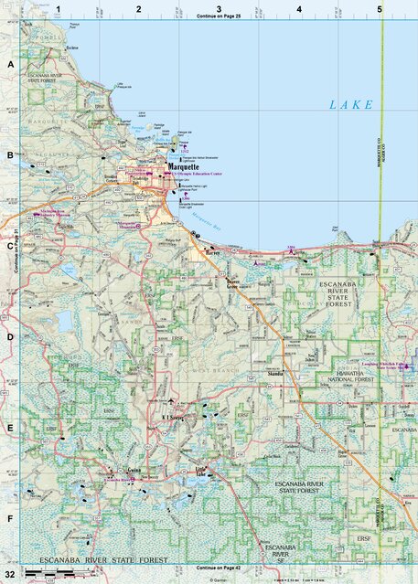 Michigan Atlas & Gazetteer Page 32 Preview 1