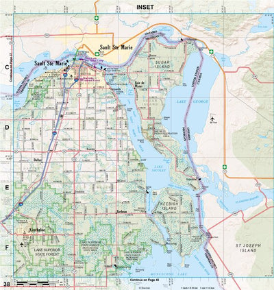 Michigan Atlas & Gazetteer Page 38 Inset Preview 1