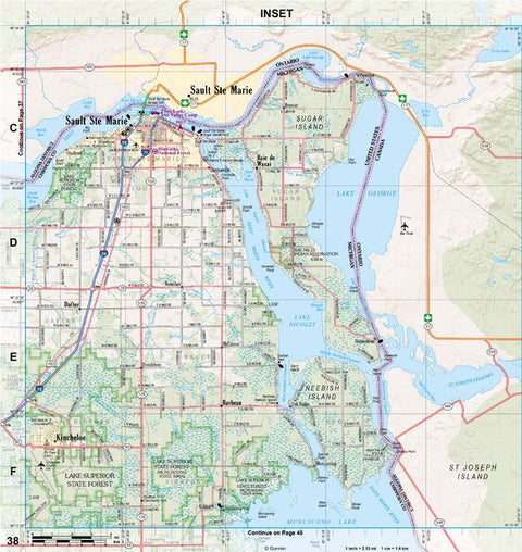 Michigan Atlas & Gazetteer Page 38 Inset Preview 1
