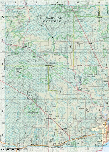 Michigan Atlas & Gazetteer Page 42 Preview 1
