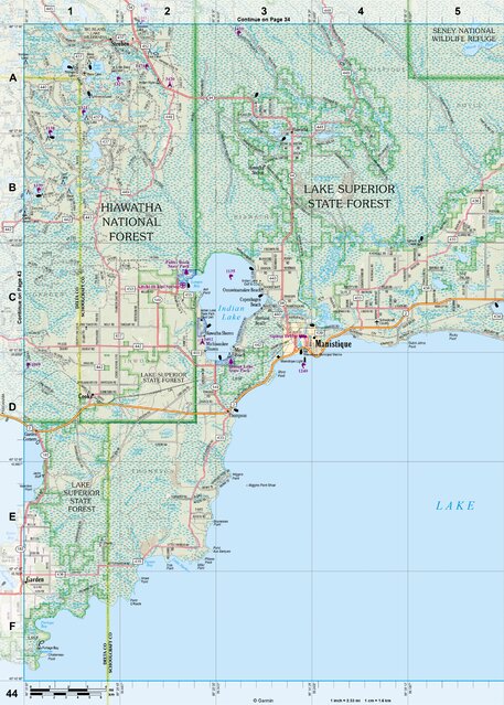 Michigan Atlas & Gazetteer Page 44 Preview 1