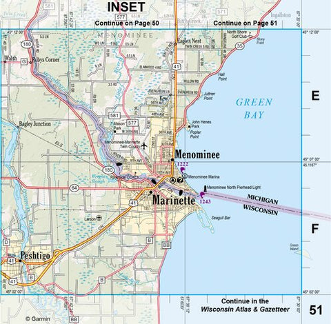 Michigan Atlas & Gazetteer Page 51 Inset Preview 1