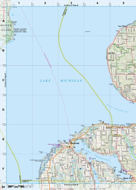 Michigan Atlas & Gazetteer Page 54 Preview 1