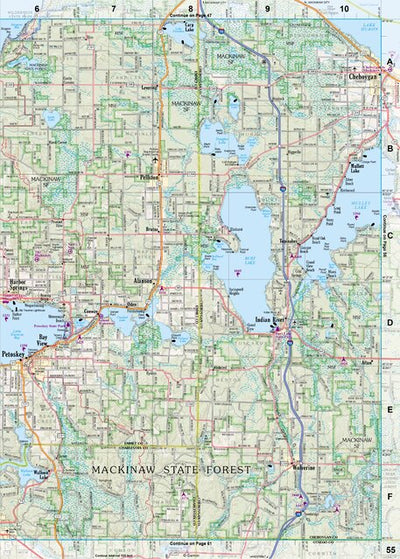 Michigan Atlas & Gazetteer Page 55 Preview 1