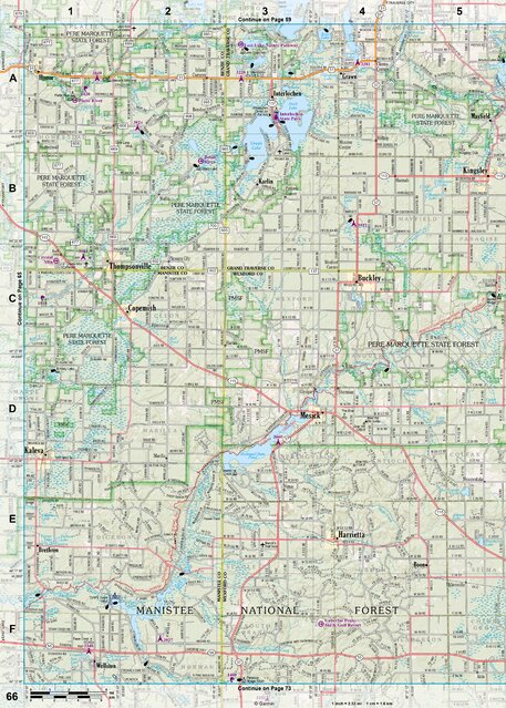 Michigan Atlas & Gazetteer Page 66 Preview 1