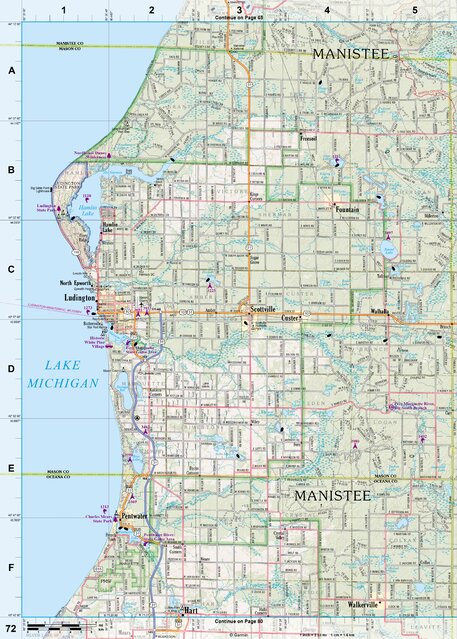 Michigan Atlas & Gazetteer Page 72 Preview 1