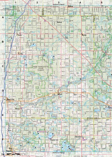 Michigan Atlas & Gazetteer Page 74 Preview 1