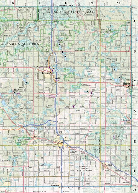 Michigan Atlas & Gazetteer Page 75 Preview 1