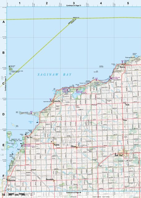 Michigan Atlas & Gazetteer Page 78 Preview 1