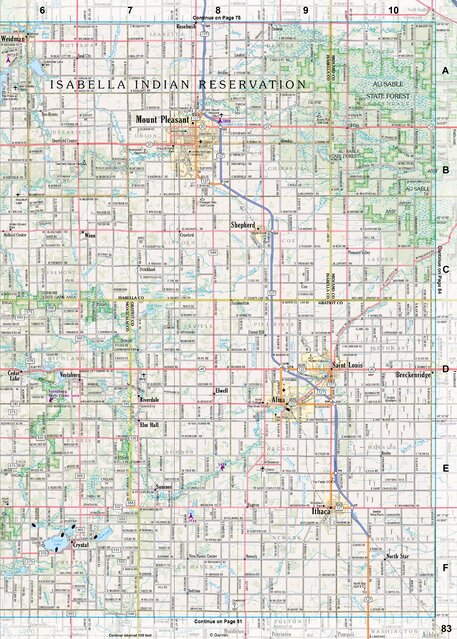 Michigan Atlas & Gazetteer Page 83 Preview 1