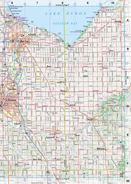Michigan Atlas & Gazetteer Page 85 Preview 1