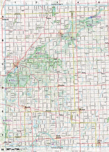 Michigan Atlas & Gazetteer Page 86 Preview 1