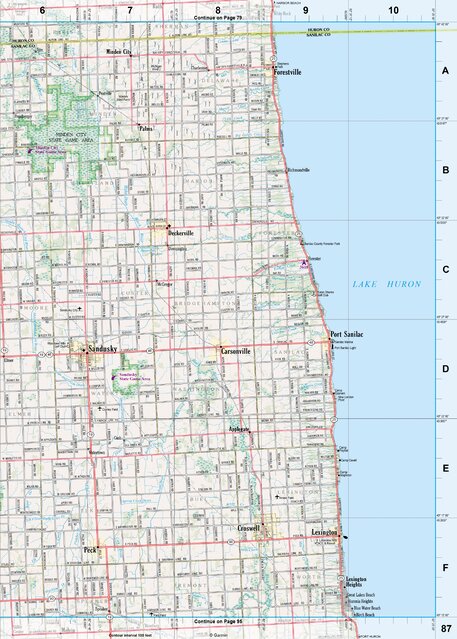 Michigan Atlas & Gazetteer Page 87 Preview 1