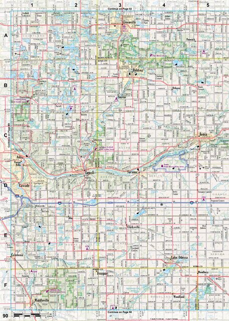 Michigan Atlas & Gazetteer Page 90 Preview 1