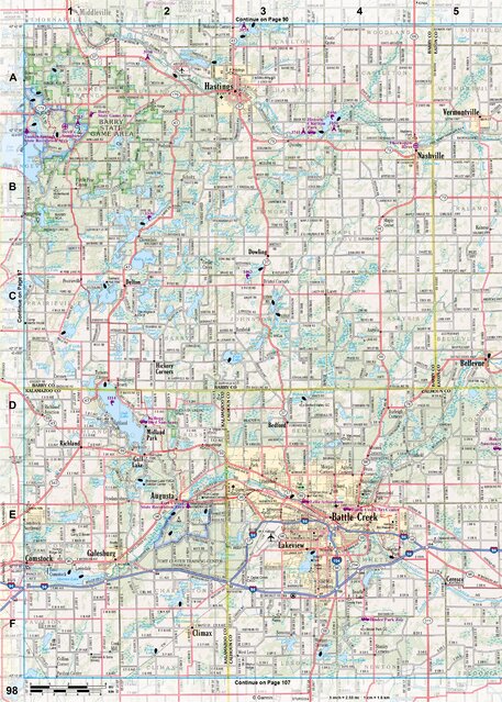 Michigan Atlas & Gazetteer Page 98 Preview 1